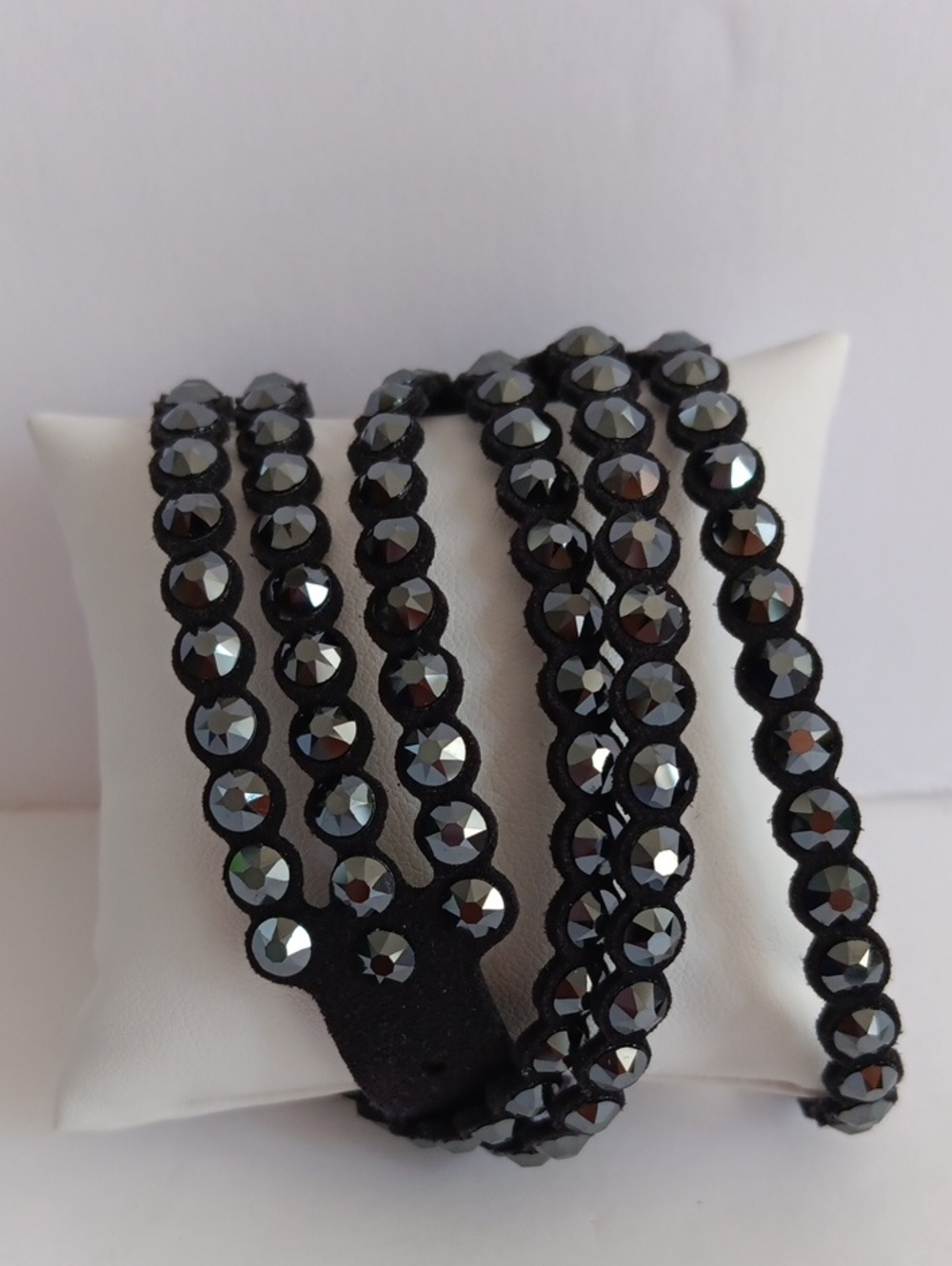 Swarovski Slake Power Collection  Wrap Bracelet Jet Hematite Crystal NIB 5512512